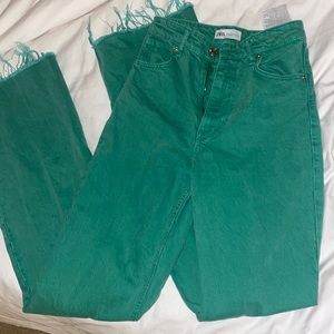 Zara jeans green!